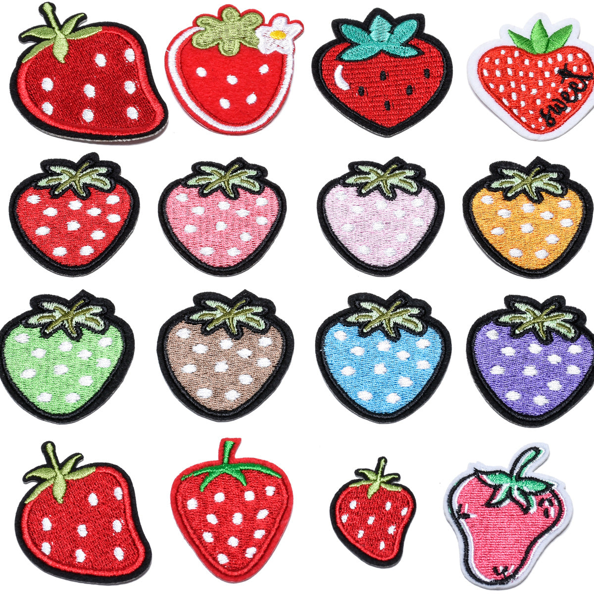 Wholesale Fruit flower  strawberry  pineapple embroidery patch